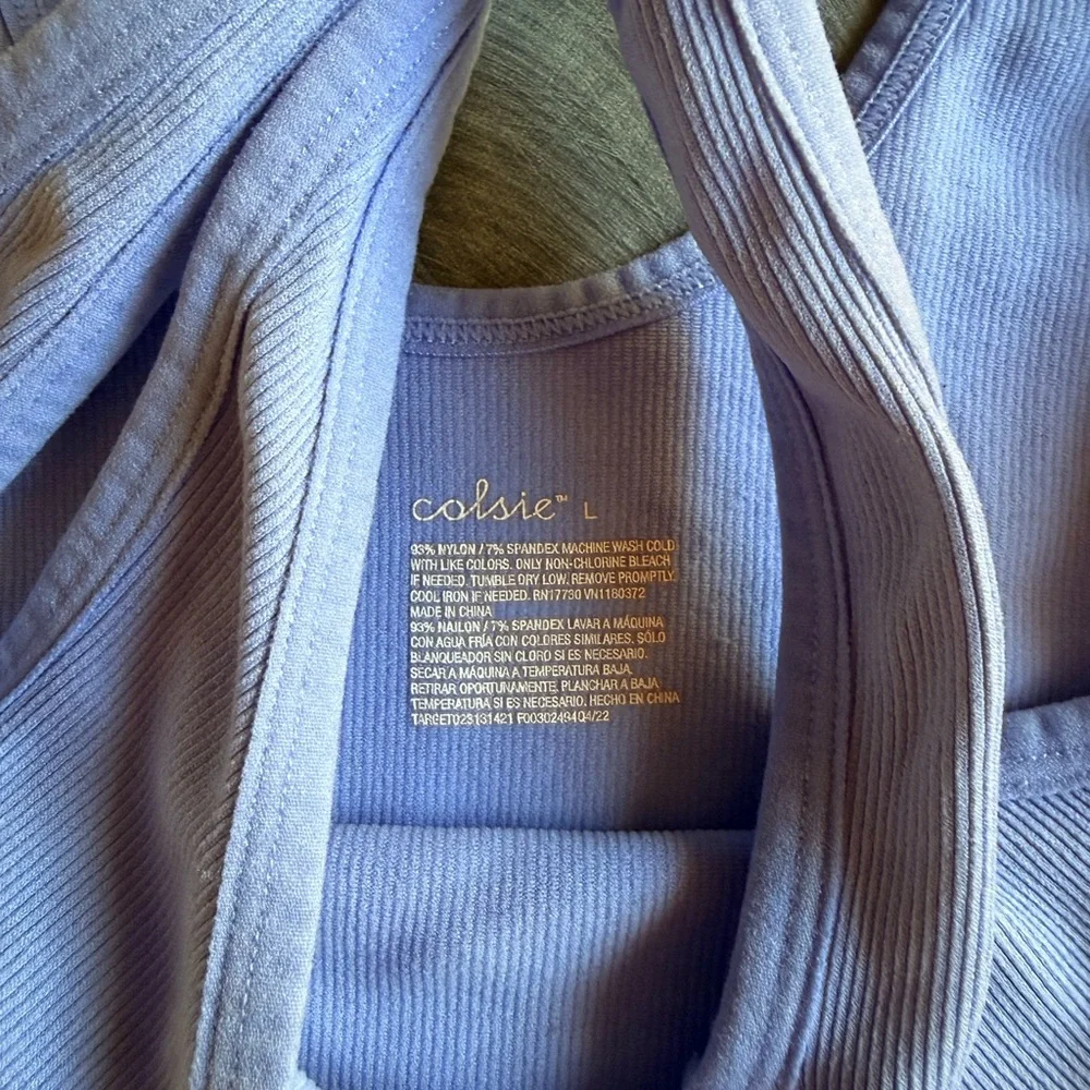 Colsie Light Purple Ribbed Top - Picture 3 of 3